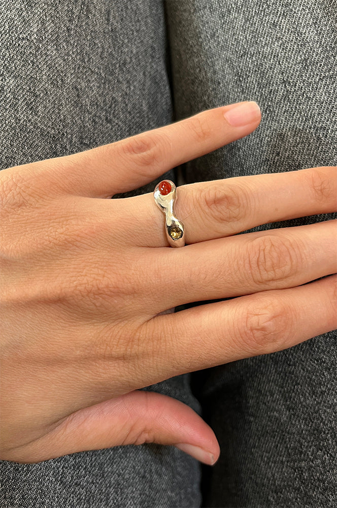 Citrine & Carnelian Ring