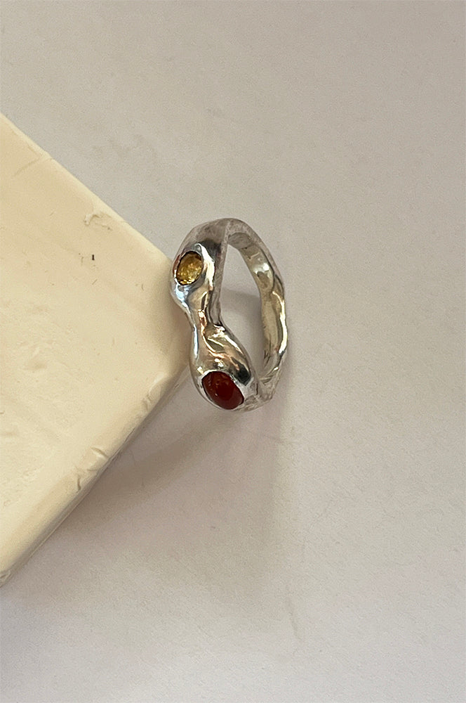 Citrine & Carnelian Ring