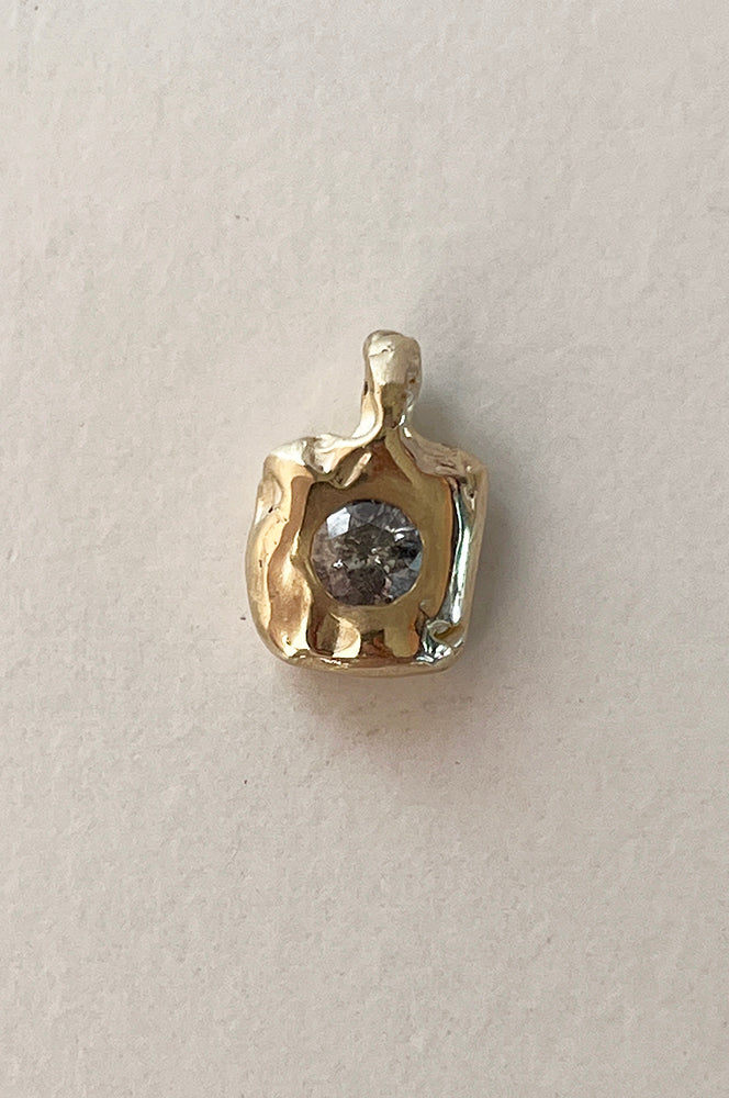 9k Salt & Pepper Diamond Pendant