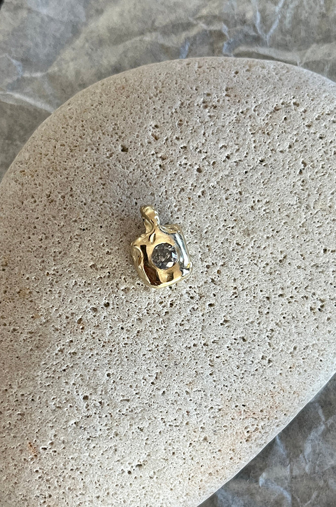 9k Salt & Pepper Diamond Pendant