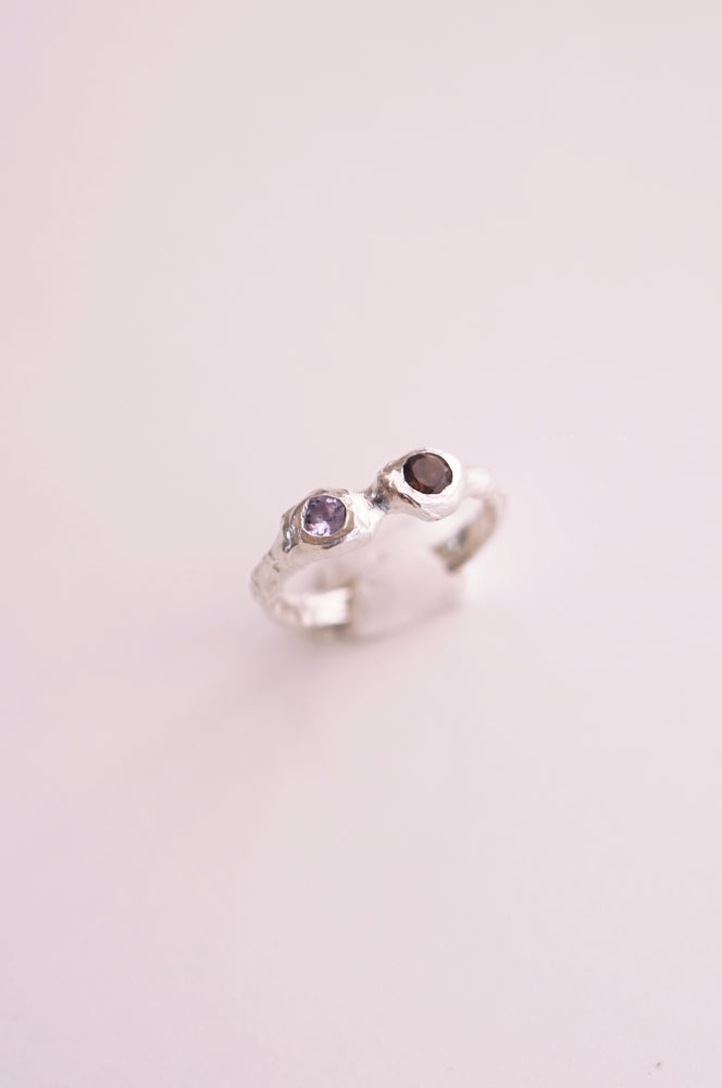 Tanzanite & Smoky Quarz Ring