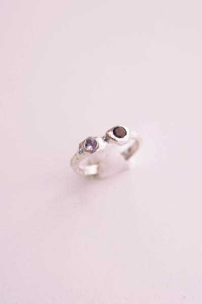 Tanzanite & Smoky Quarz Ring